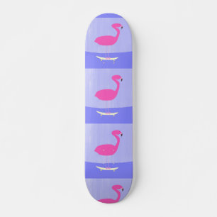 Skateboard arte de pintar flamingo