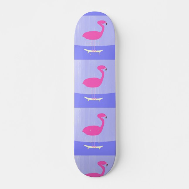 Skateboard arte de pintar flamingo (Anverso )