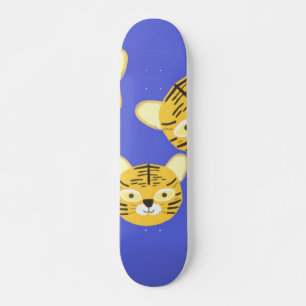 Skateboard arte de pintar tigres