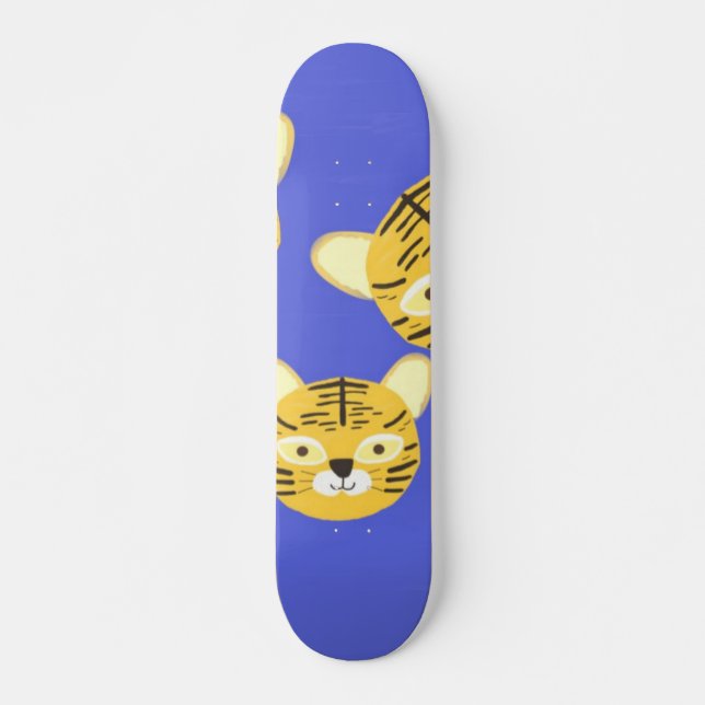 Skateboard arte de pintar tigres (Anverso )