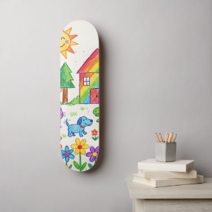 Skateboard Arte de tu hijo único personalizado