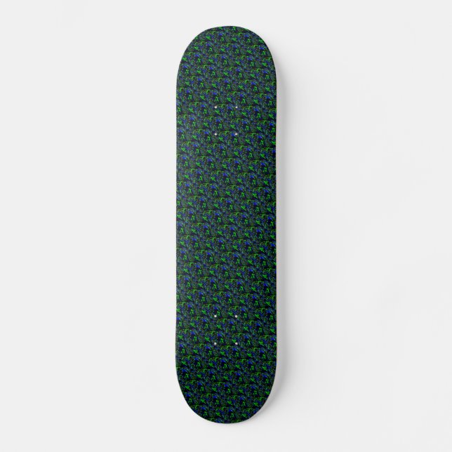 Skateboard Arte Deco Loco en Estilo Arcoíris Funky (Anverso)