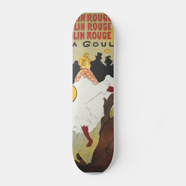 Skateboard Arte del poster de Toulouse Lautrec (Anverso)