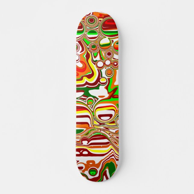 Skateboard Arte digital de burbujas retro    (Anverso )