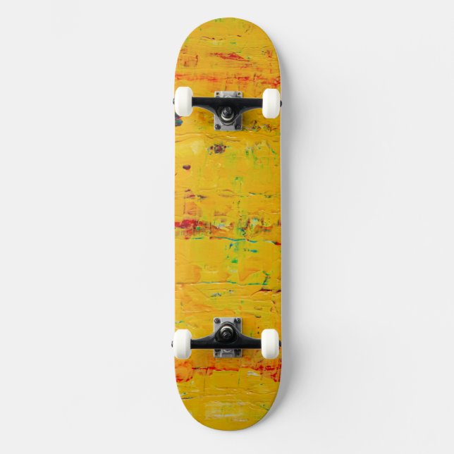 Skateboard Arte Estético Amarillo Genial (Anverso)
