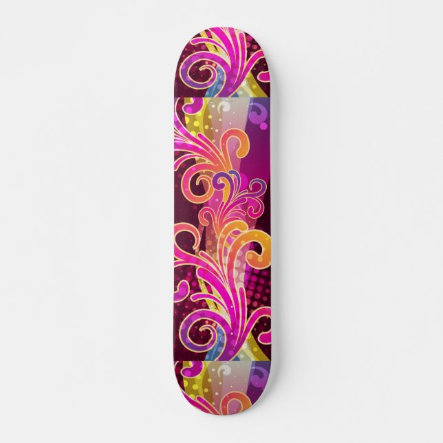 Skateboard Arte floral (Anverso )