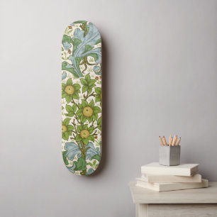 Skateboard Arte floral William Morris Orchard Green