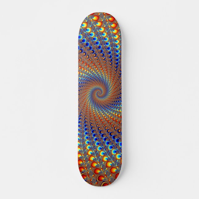 Skateboard Arte fractal de Monterey (Anverso )
