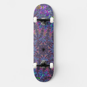 Skateboard Arte fractal de tono de joya colorido boho genial