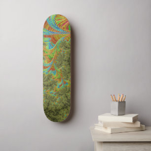 Skateboard Arte fractal en espiral psicodélico alucinante