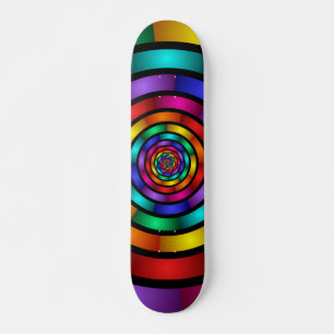 Skateboard Arte fractal moderno y psicodélico