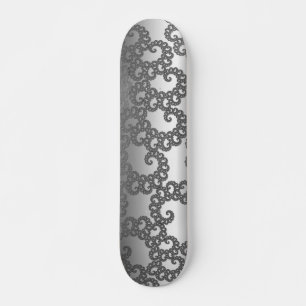 Skateboard Arte fractal plateado