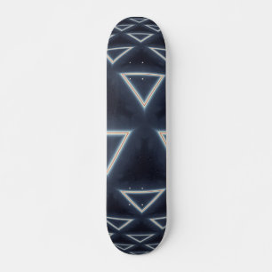Skateboard Arte geométrico esférico triangular futurista