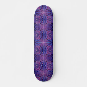 Skateboard Arte geométrico violeta violeta de contraluz