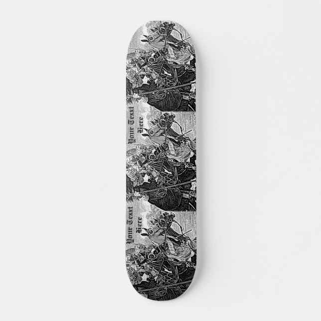 Skateboard arte histórico jousting de los caballos de los (Anverso )