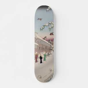 Skateboard Arte japonés de la escena de nieve de Atagoshita 