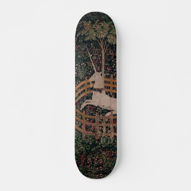 Skateboard Arte medieval de unicornio de caza - Unicornio des (Anverso )
