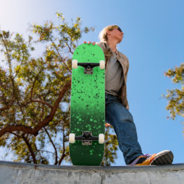 Skateboard Arte minimalista esmeralda rico