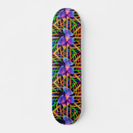Skateboard Arte Místico Colorido de Tulipán Abstracto