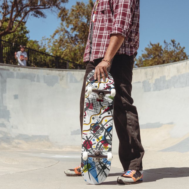 Skateboard Arte moderno sobre ruedas - Estilo Kandinsky (Exterior 2)