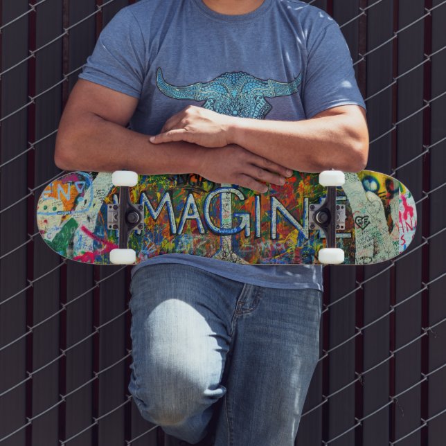 Skateboard Arte mural hippie (Exterior 3)