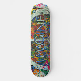 Skateboard Arte mural hippie