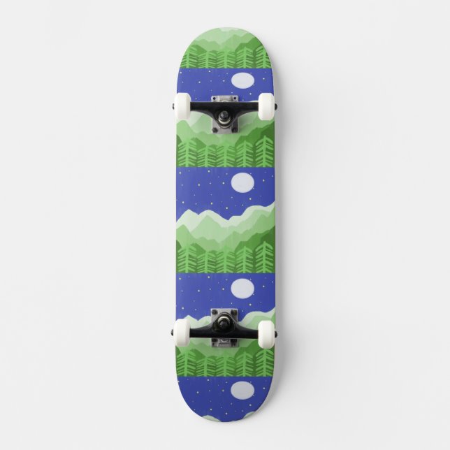 Skateboard arte paisajístico hermoso (Anverso)