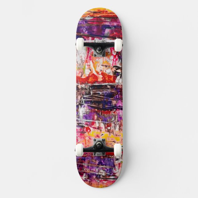 Skateboard Arte pintado único (Anverso)