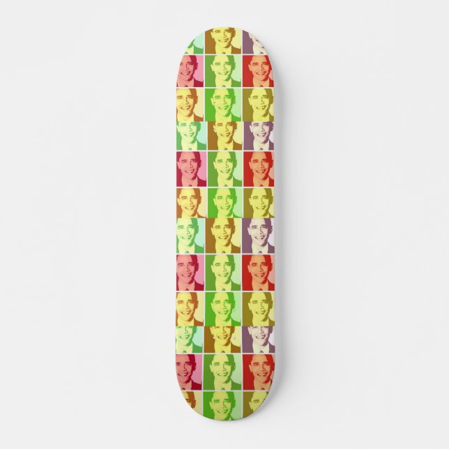 Skateboard Arte pop de Barack Obama (Anverso )