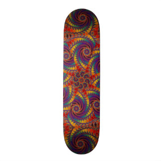 Skateboard Arte psicodélico del fractal del arco iris del