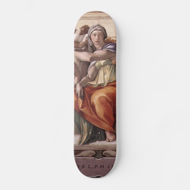 Skateboard Arte renacentista de Miguel Ángel (Anverso)