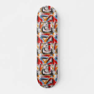 Skateboard Arte Resumen Pintado Con Tercer Ojo