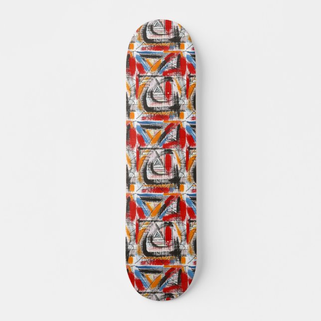 Skateboard Arte Resumen Pintado Con Tercer Ojo (Anverso )