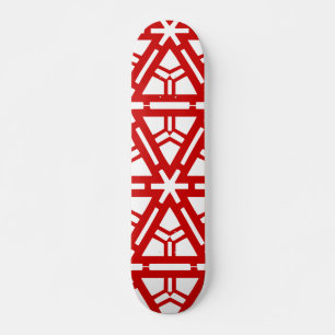 Skateboard Arte Rojo Contemporáneo