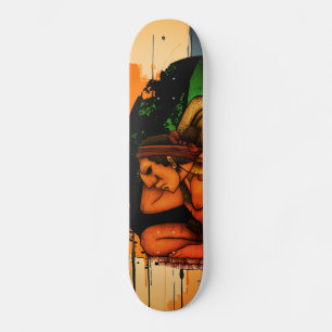 Skateboard Arte Tribal del Dios Místico Maya