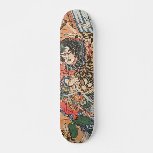 Skateboard Arte ukiyoe japonés (Anverso )