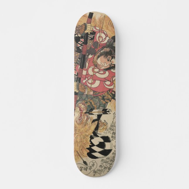 Skateboard Arte ukiyoe japonés (Anverso )