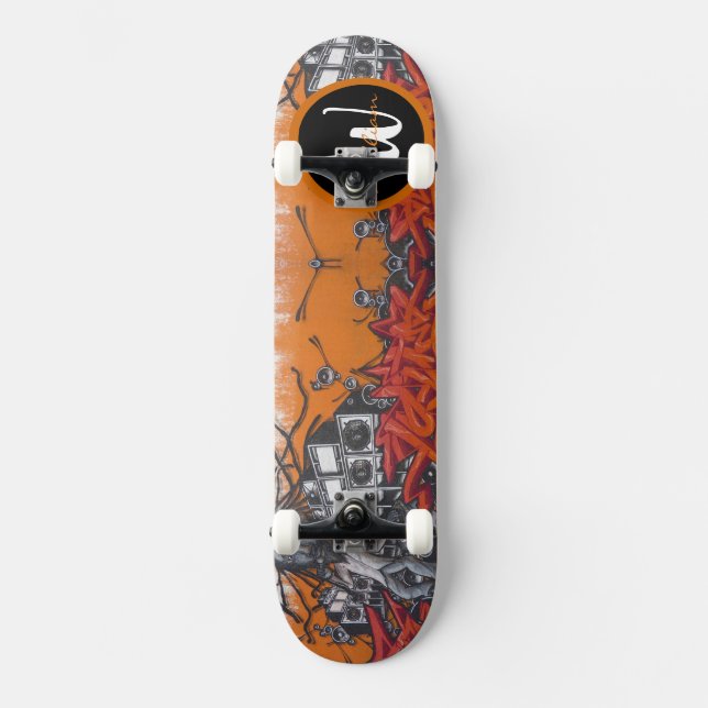 Skateboard Arte urbano (Anverso)