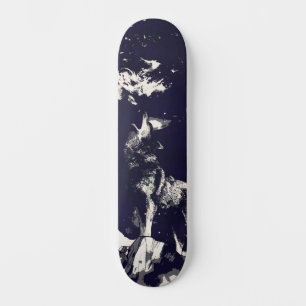 Skateboard Arte urbano inspirado en el lobo gris como gran éx