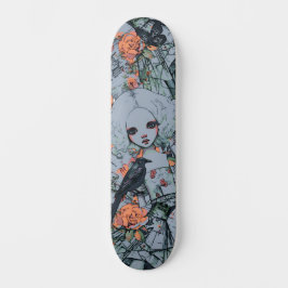 Skateboard Arte urbano inspirado por una chica gótica