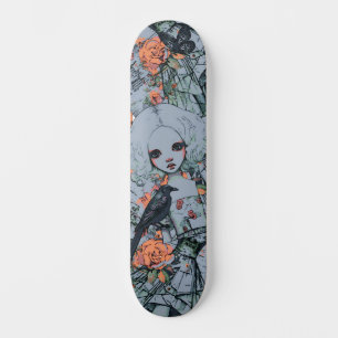 Skateboard Arte urbano inspirado por una chica gótica