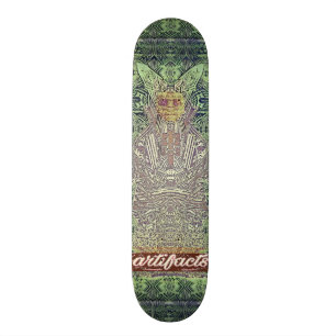 Skateboard artefactos - cubierta verde de la prueba del