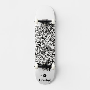 Skateboard Artesanía de Guay blanco negro