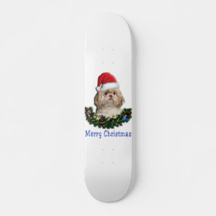Skateboard Artículos de Navidades de perros Shih-Tsu