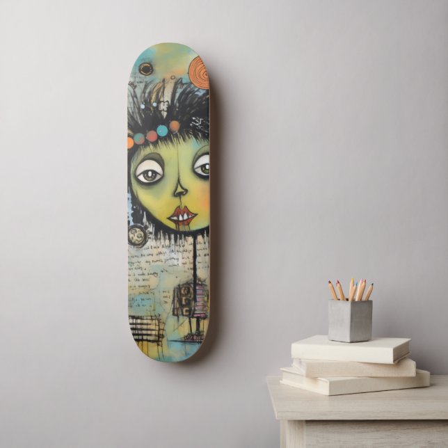 Skateboard ArtLady 7 Encantador y afligido (Arte de la pared)