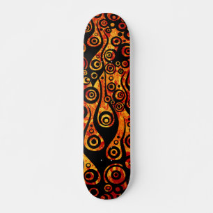 Skateboard ARTs de patrones - Llamas de círculo de tatuajes  