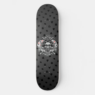 Skateboard As de Picas Calaveras Cartas de Juego Jugador