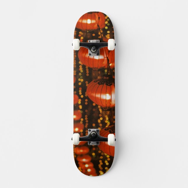 Skateboard Asia, China, Pekín. Faroles rojos chinos, (Anverso)