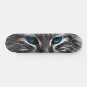 Skateboard Asombrosa cara de gato de ojos azules