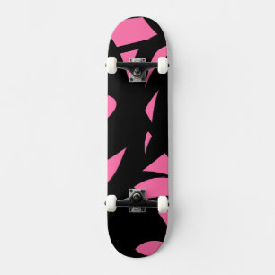 Skateboard Asombroso arte moderno rosa / negro